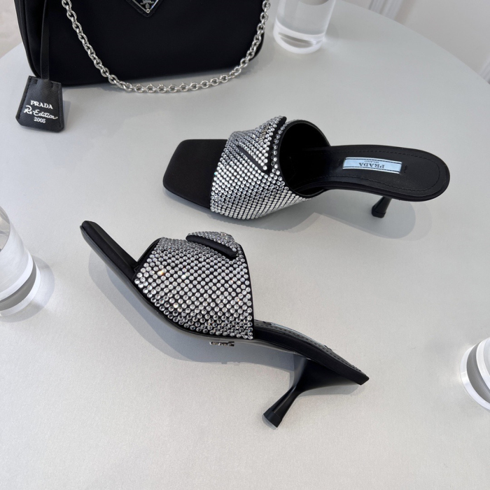 Prada Satin Pumps with Crystals Size 35-41 2-Color