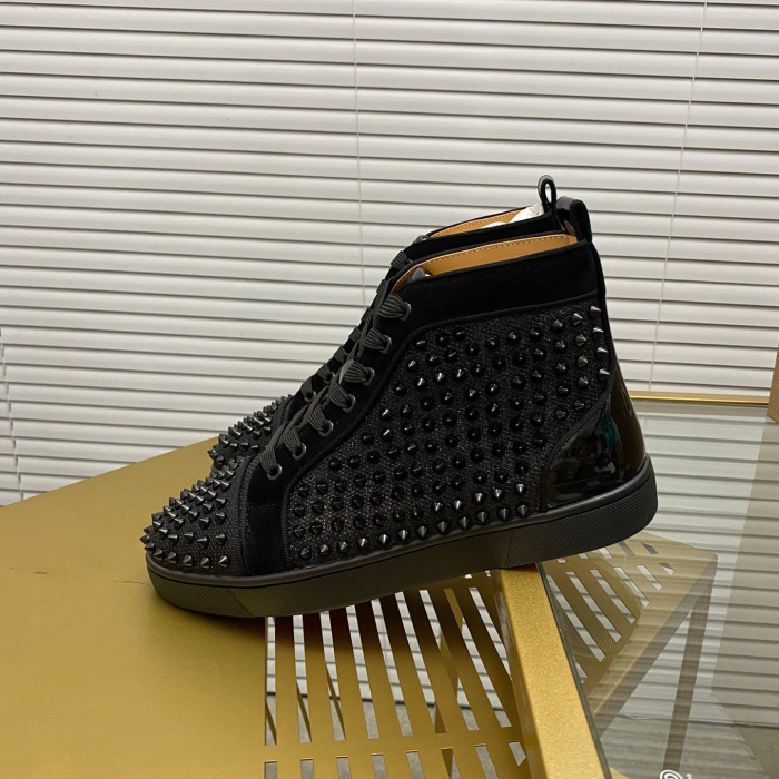Christian Louboutin Louis Spikes High-Top Sneaker Size 36-46 10-Color