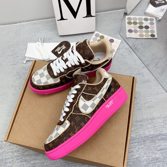 Louis Vuitton x Off White x Air Force 1 Sneaker Size 36-45   9-Color
