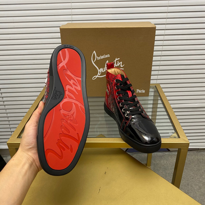 Christian Louboutin Fun Louis High-Top Sneaker Size 36-46  4-Color