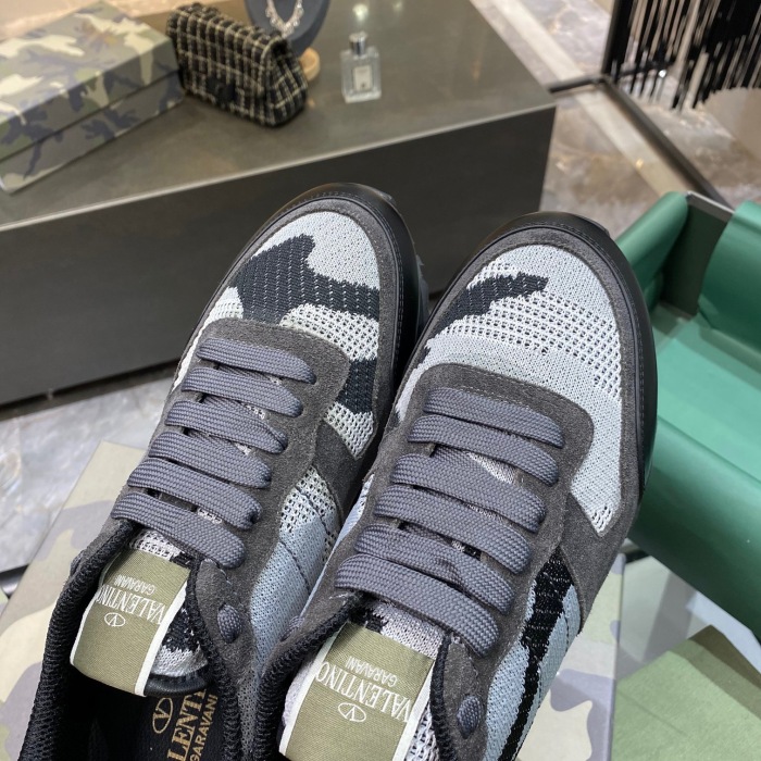 Valentino Mesh Fabric Camouflage Sneaker Size 39-45   5-Color