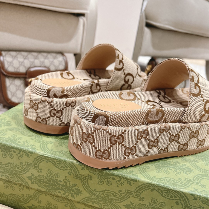 Gucci Platform Sandal Slippers Size 36-45  4-Color