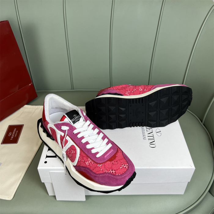 Valentino Lace and Mesh Lacerunner Sneaker Size 36-41   9-Color