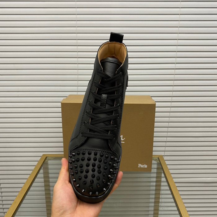 Christian Louboutin Lou Spikes High-Top Sneaker Size 36-46  10-Color