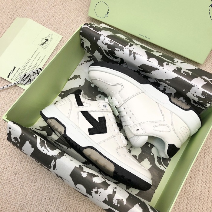 OFF White Out of Office Calf Leather Sneaker Size 35-45   8-Color