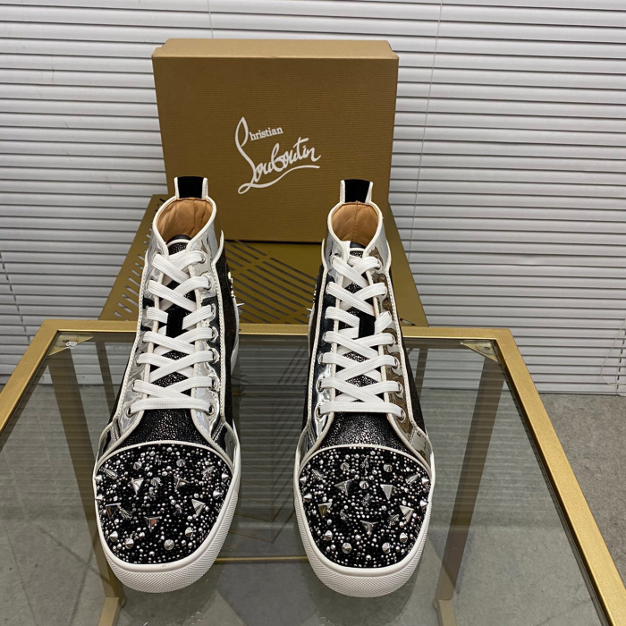 Christian Louboutin Lou Pik Pik High-Top Sneaker Size 36-46  7-Color