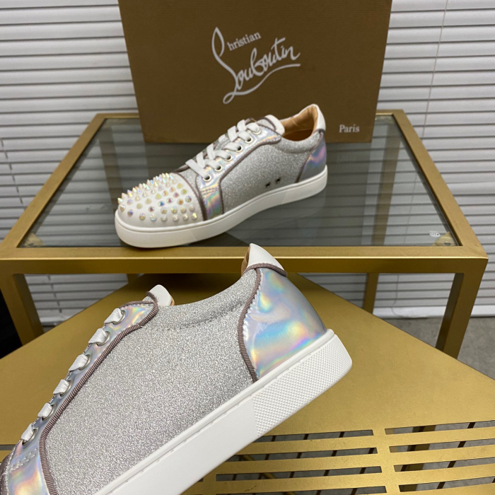 Christian Louboutin Louis Junior Spikes Sneaker Size 36-46  10-Color