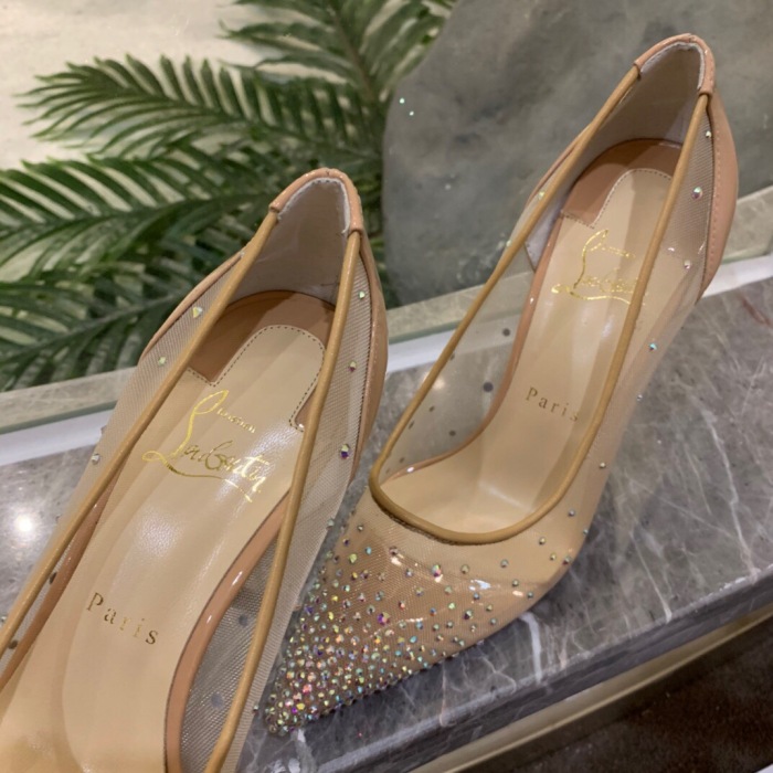 Christian Louboutin Follies Strasss Pumps Size 35-41 5-Color
