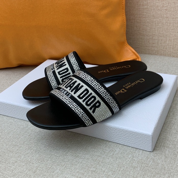 Dior Dway With Diamond Slippers Size 35-41 7-Color