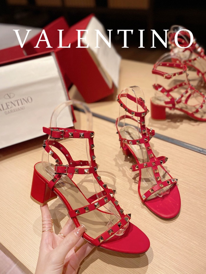 Valentino Rockstud Calfskin Ankle Strap Pumps Size 35-41 6-Color