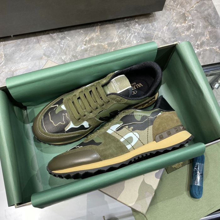 Valentino Camouflage Rockrunner Sneaker Size 39-45   11-Color