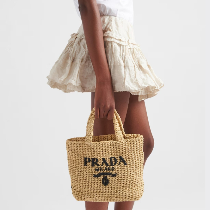 Prada 1BG422 Small crochet tote Bag Size 24*24*8cm