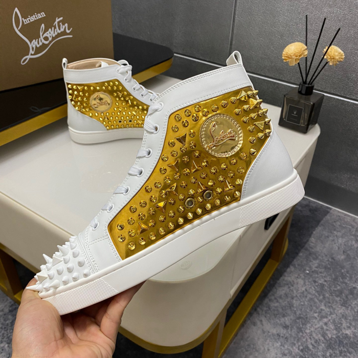 Christian Louboutin Lou Pik Pik High-Top Sneaker Size 36-46  7-Color