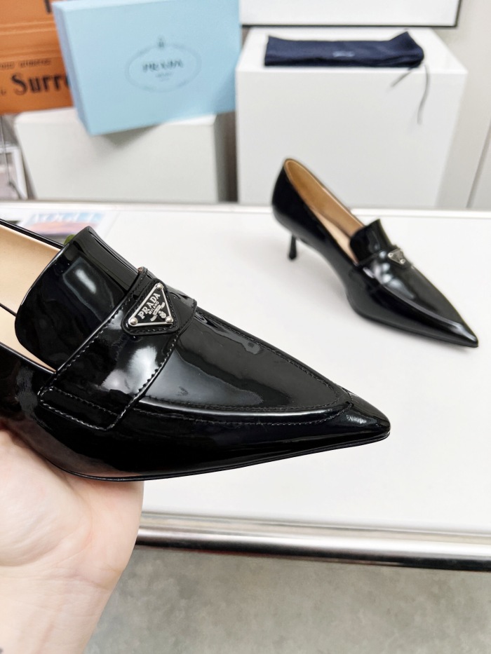 Prada Brushed Leather Slingback Pumps Size 35-41 3-Color