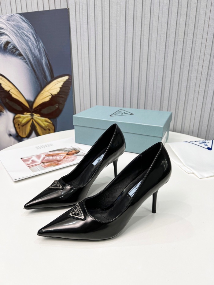 Prada Brushed Leather Pumps Size 35-41 8-Color