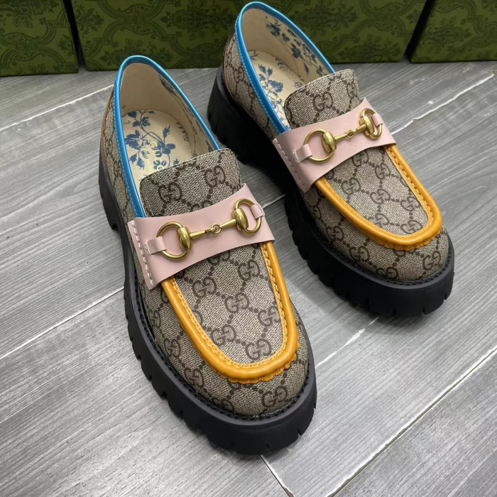 Gucci GG Lug Sole Loafers Size 35-41 3-Color
