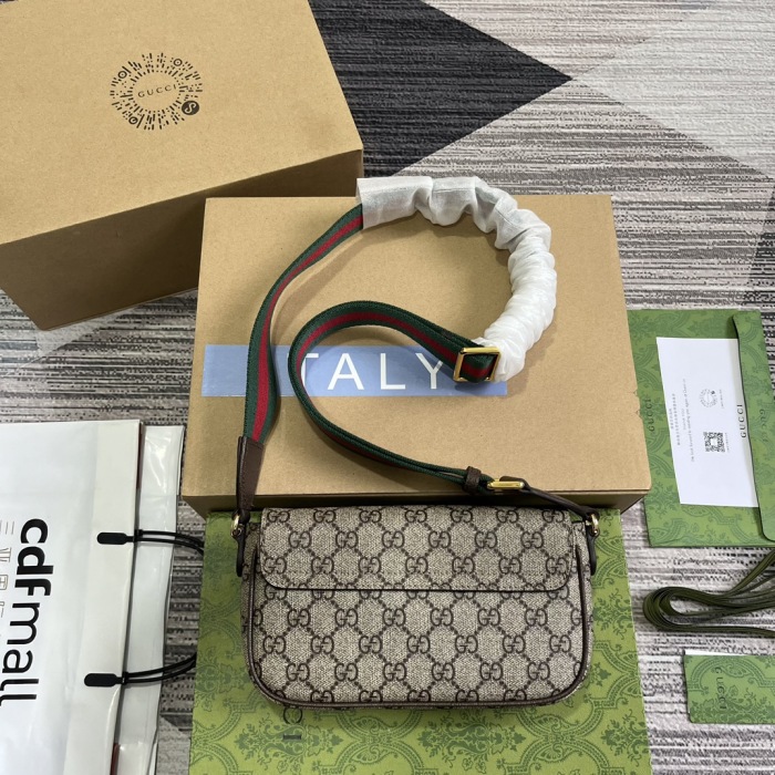 Gucci Ophidia Shoulder Bags 13*22*4cm