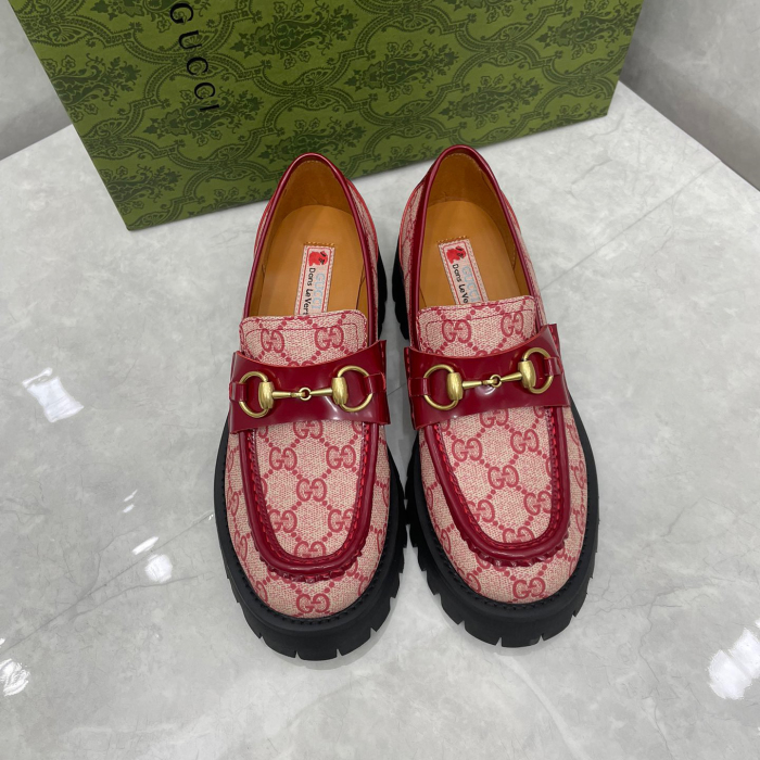 Gucci GG Lug Sole Loafers Size 35-41 3-Color