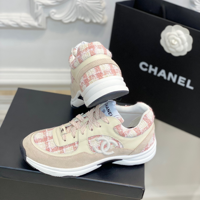 Chanel 2023 New Coton Tweed Sneaker Size 35-41  3-Color