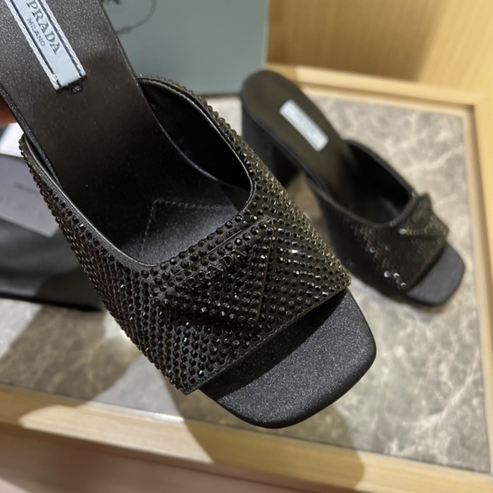 Prada Satin Pumps with Crystals Size 35-41 9-Color