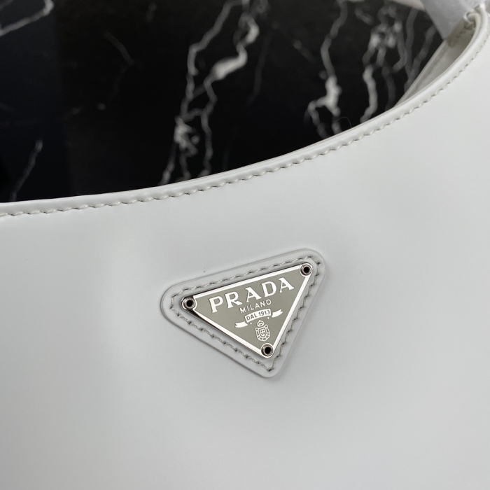 Prada 1BC499 Cleo Brushed Leather Shoulder Bags Size 27*22*6cm