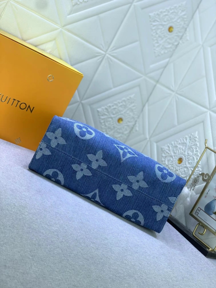 Louis Vuitton Onthego Denim Cowboy  Women Handbag 35*27*14cm