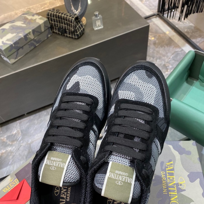 Valentino Mesh Fabric Camouflage Sneaker Size 39-45   5-Color