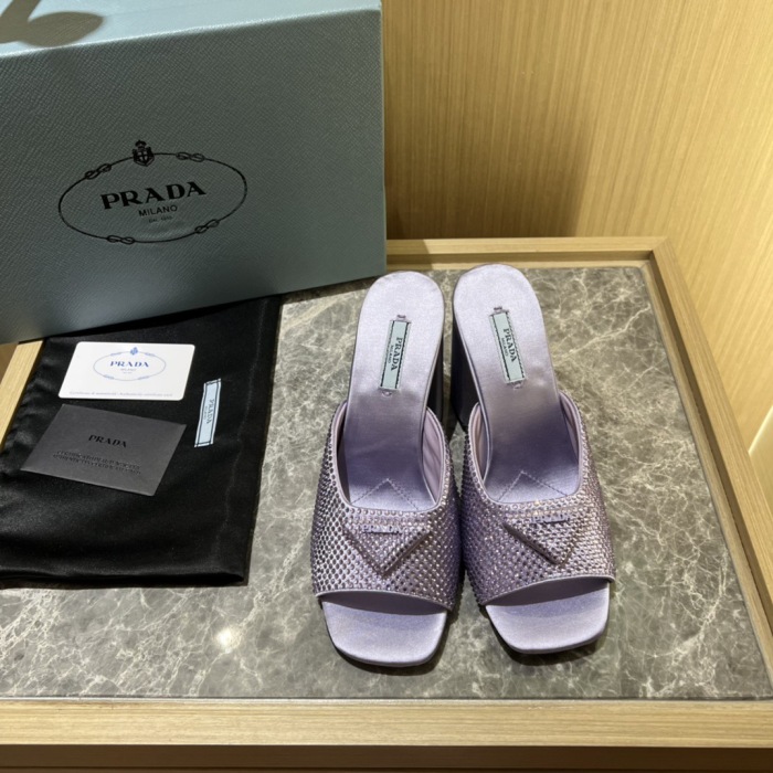 Prada Satin Pumps with Crystals Size 35-41 9-Color