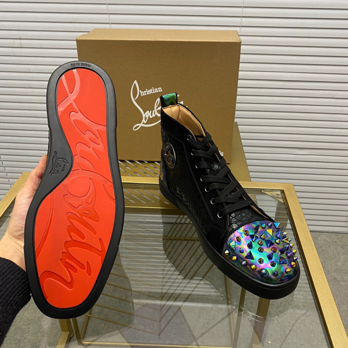 Christian Louboutin Lou Pik Pik High-Top Sneaker Size 36-46  7-Color