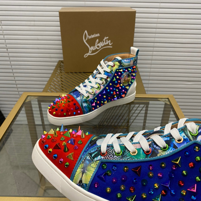 Christian Louboutin Lou Pik Pik High-Top Sneaker Size 36-46  6-Color