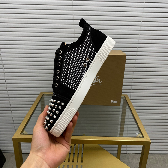 Christian Louboutin Louis Junior Spikes Sneaker Size 36-46  10-Color