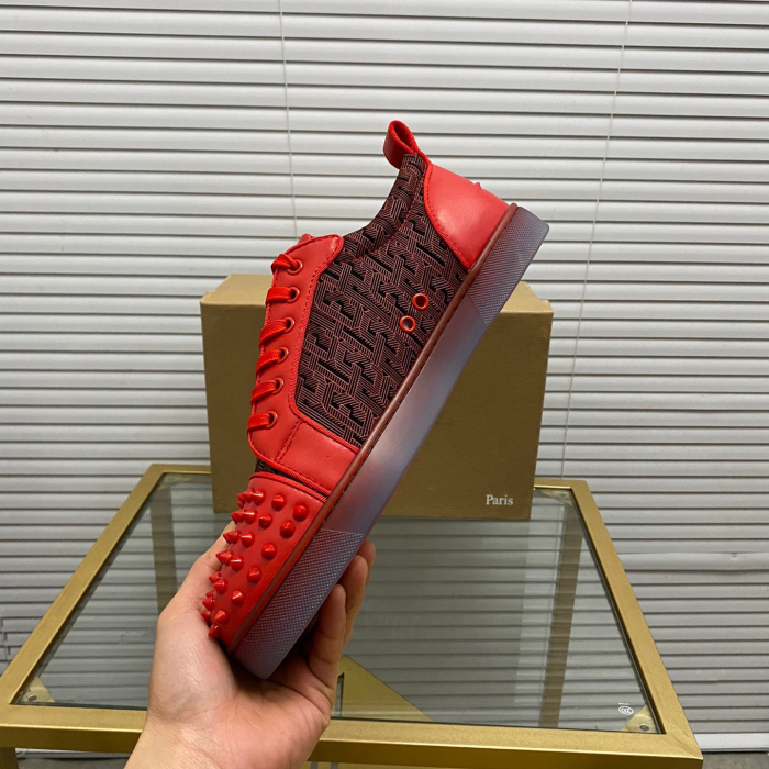 Christian Louboutin Louis Junior Spikes Sneaker Size 36-46  10-Color