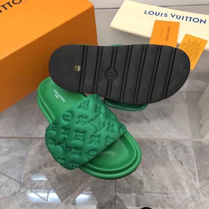 Louis Vuitton Pool Pillow Flat Comfort Slippers Size 36-46 5-Color