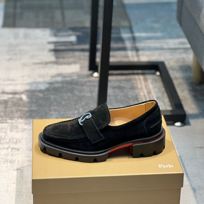 Christian Louboutin CL Moc Lug Strass Loafers Size 39-45 3-Color
