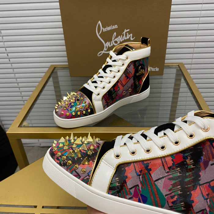 Christian Louboutin Lou Pik Pik High-Top Sneaker Size 36-46  7-Color