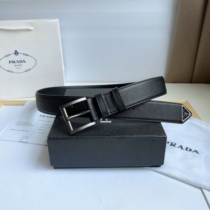 Prada Men/Women Belt Width 3.5cm
