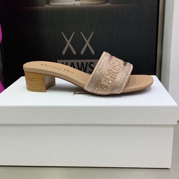 Dior Dway with Diamond Heeled Sandal Pumps Size 35-41 7-Color