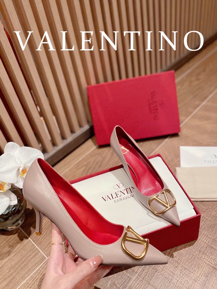 Valentino Vlogo Signature Calfskin Slingback Pumps Size 35-41 4-Color