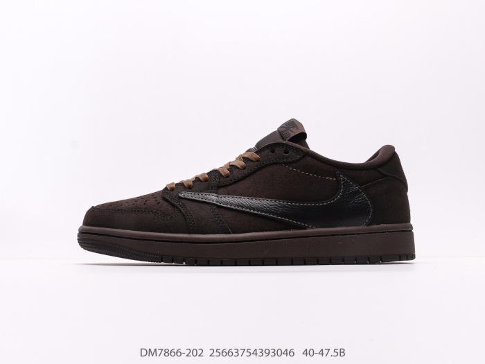 Nike Air Jordan 1 Veet Brown x Travis Scott Low OG Sneaker Size 36-46