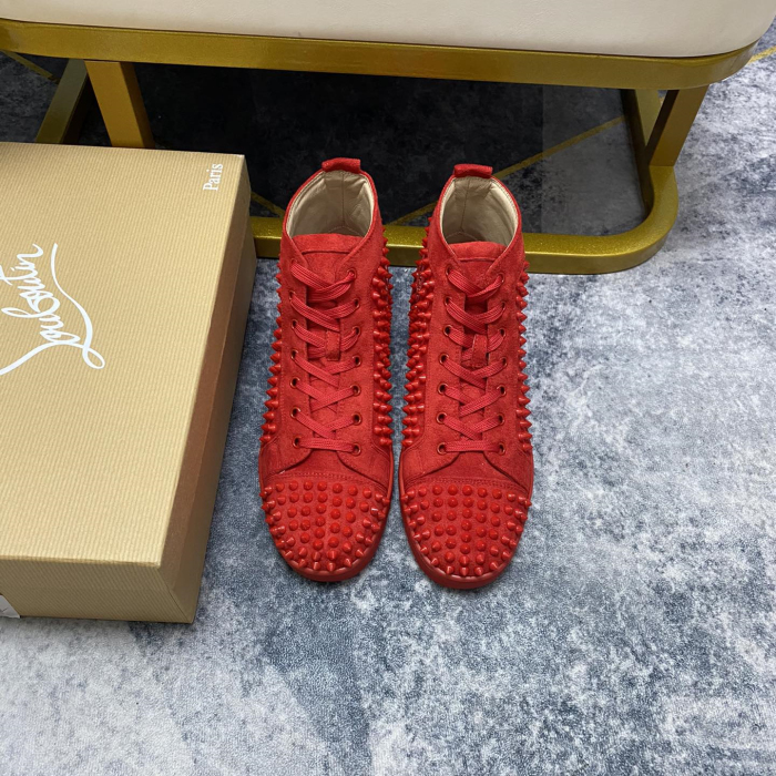 Christian Louboutin Louis Spikes High-Top Sneaker Size 36-46 4-Color