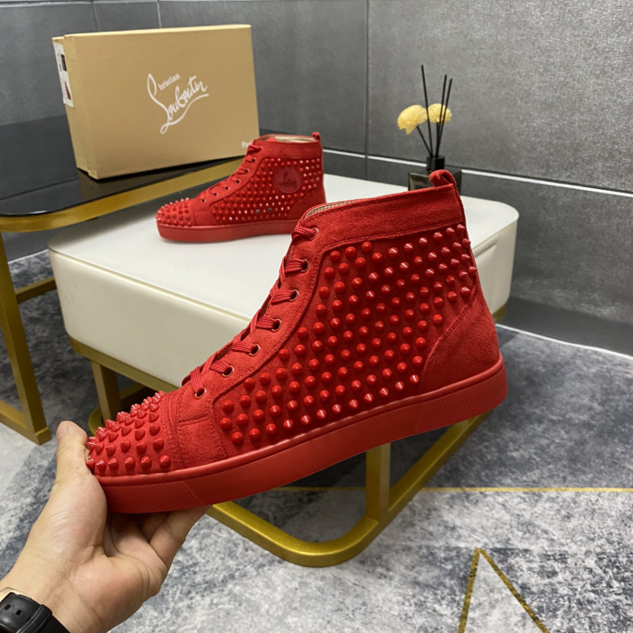 Christian Louboutin Louis Spikes High-Top Sneaker Size 36-46 4-Color