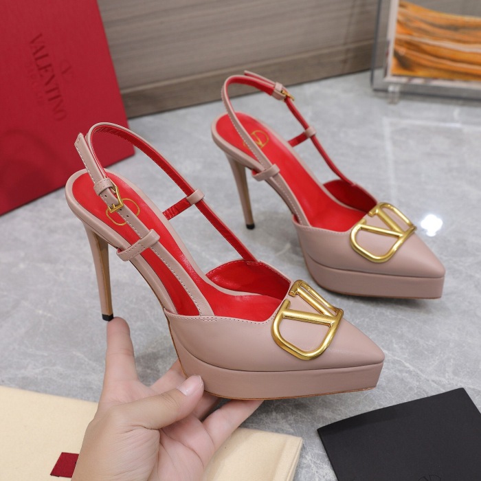 Valentino Vlogo Signature Calfskin Slingback Pumps Size 35-41 4-Color