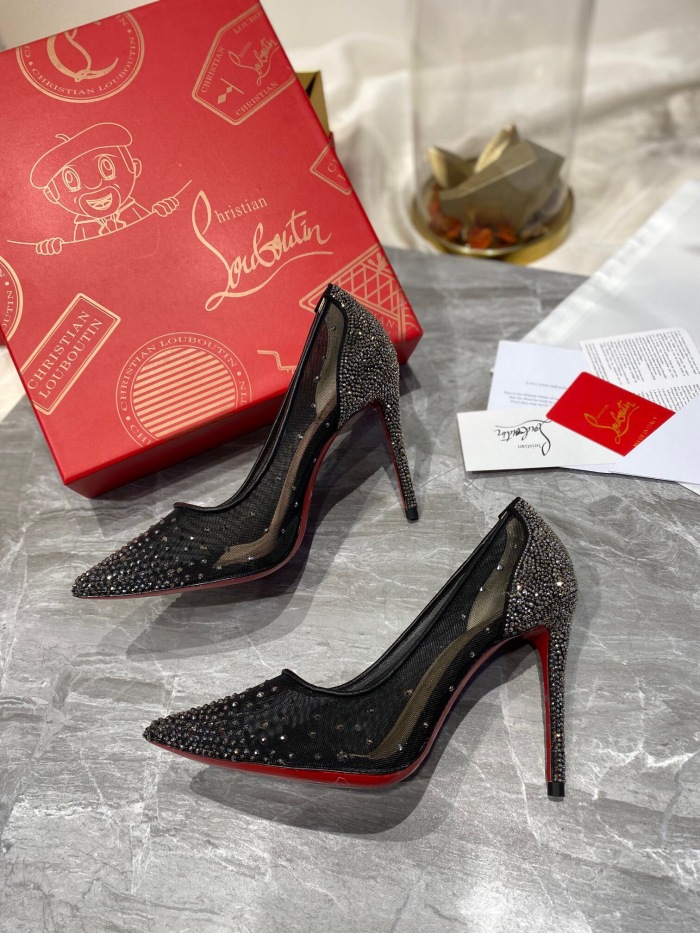 Christian Louboutin Follies Strasss Pumps Size 35-41 3-Color