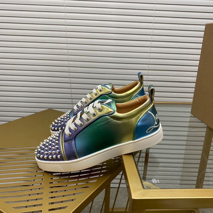 Christian Louboutin Louis Junior Spikes Sneaker Size 36-46  9-Color