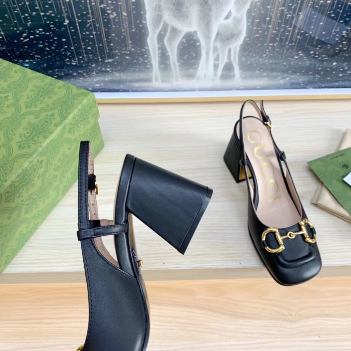 Gucci Slingback With Horsebit Pumps Size 35-41 4-Color