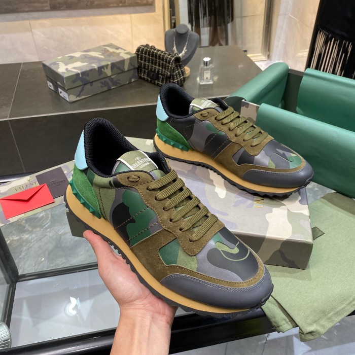 Valentino Camouflage Rockrunner Sneaker Size 39-45   11-Color