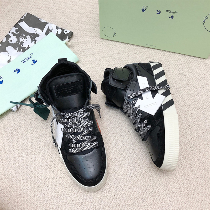 OFF White Floating Arrow High Top Vulc Sneaker Size 36-45   6-Color