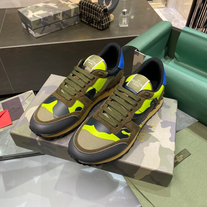Valentino Camouflage Rockrunner Sneaker Size 39-45   11-Color