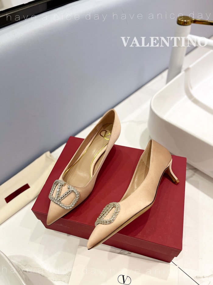 Valentino Vlogo Signature Satin Slingback Pumps Size 35-41 5-Color