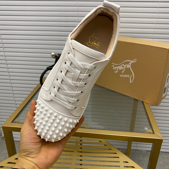Christian Louboutin Louis Junior Spikes Sneaker Size 36-46  10-Color